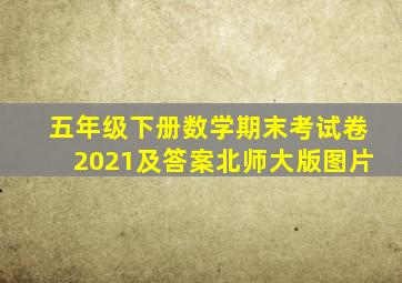 五年级下册数学期末考试卷2021及答案北师大版图片