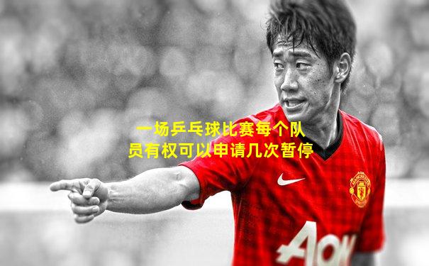 一场乒乓球比赛每个队员有权可以申请几次暂停