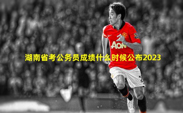 湖南省考公务员成绩什么时候公布2023