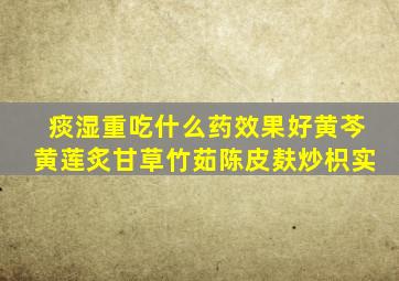痰湿重吃什么药效果好黄芩黄莲炙甘草竹茹陈皮麸炒枳实